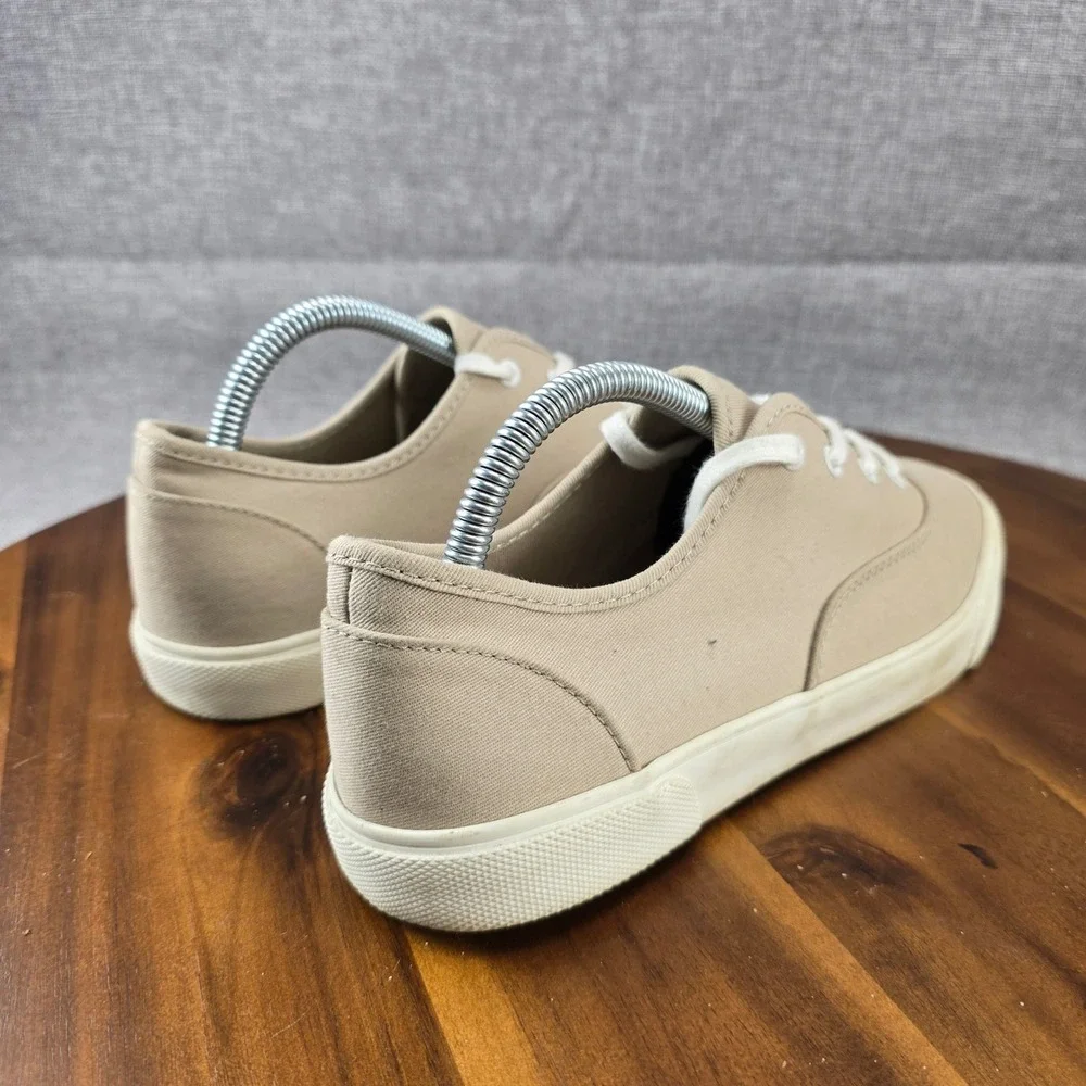 Old Navy Womens Tan Canvas Lace Up Sneakers Size 8 Casual‎ Shoes SZ 8